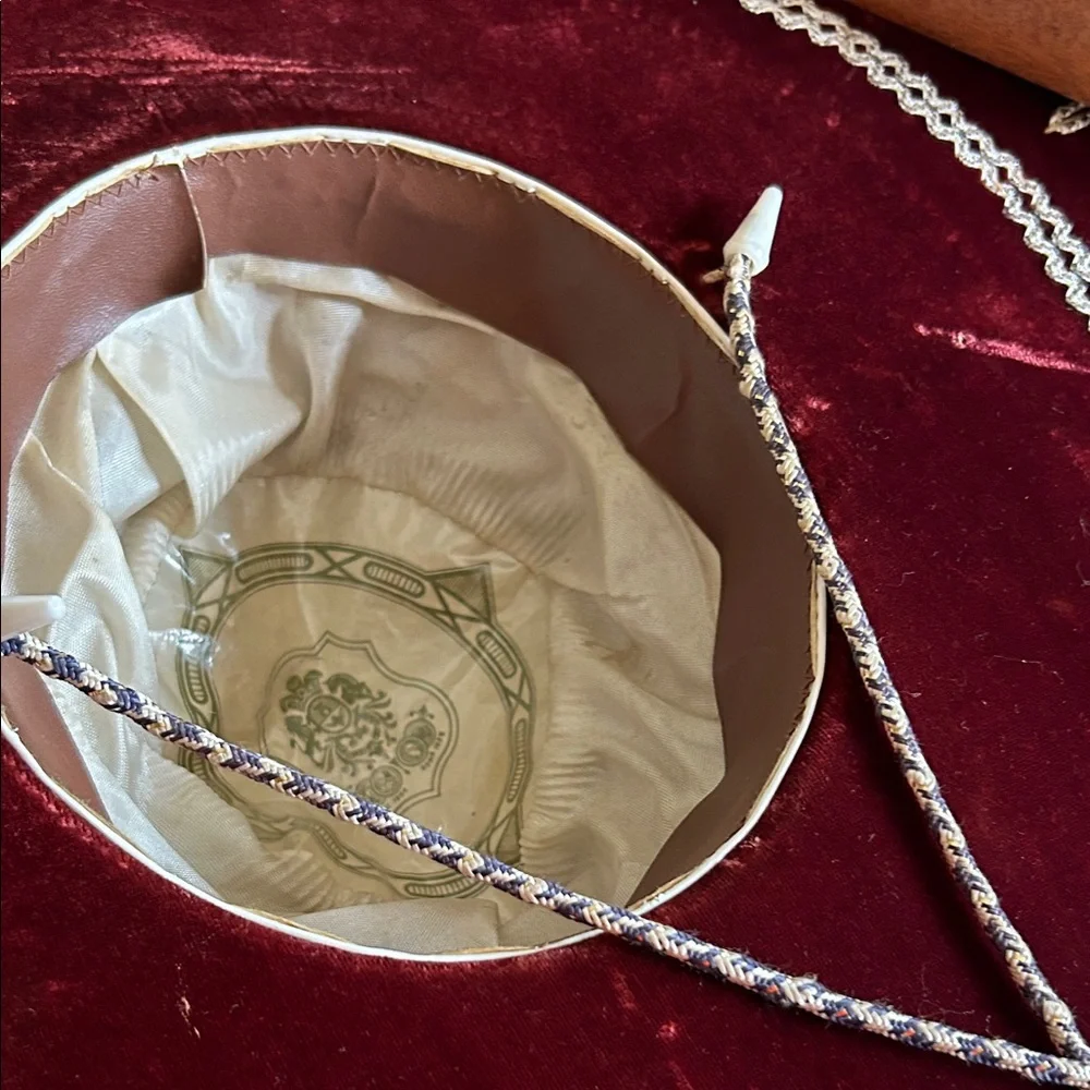 VTG Velvet Burgundy Mariachi Sombrero Hat Silver Sequins Lucky Horseshoe